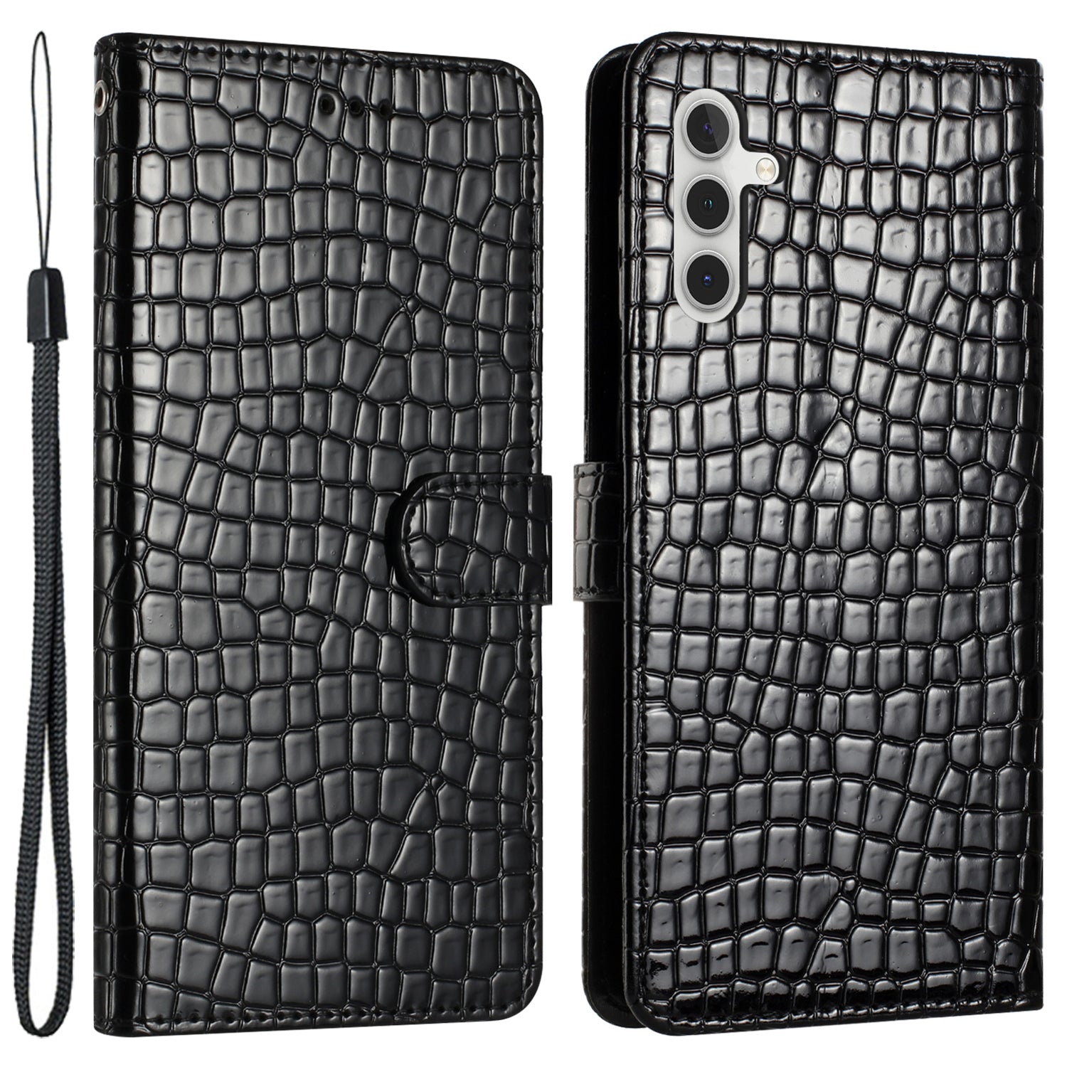 Pro Samsung Galaxy A04s 4G (164,7 x 76,7 x 9,1 mm) Kožený kryt stojánku na peněženku proti poškrábání Pouzdro na telefon s texturou krokodýl Pro Samsung Galaxy A04s 4G (164,7 x 76,7 x 9,1 mm) Kožený kryt stojánku na peněženku proti poškrábání Pouzdro na telefon s texturou krokodýl